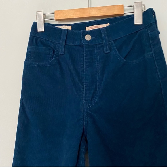 Levis Ribcage Straight Ankle Corduroy Pants in Blue - Picture 3 of 8